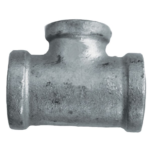 1-1/2in. x 1-1/4in. Galvanized Iron Reducing Tee, Banded